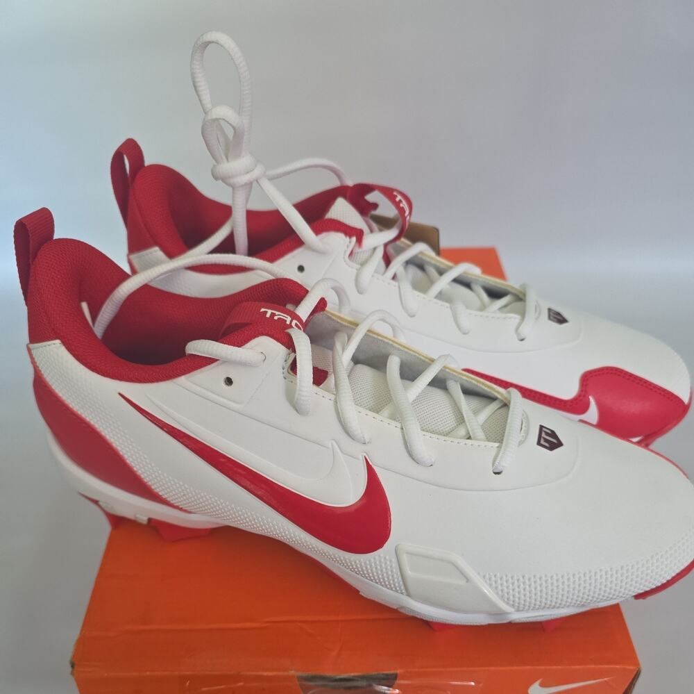 NIKE Force Trout 9 Keystone Baseball Cleats Mens Red White FB9728-104 Size 9.5